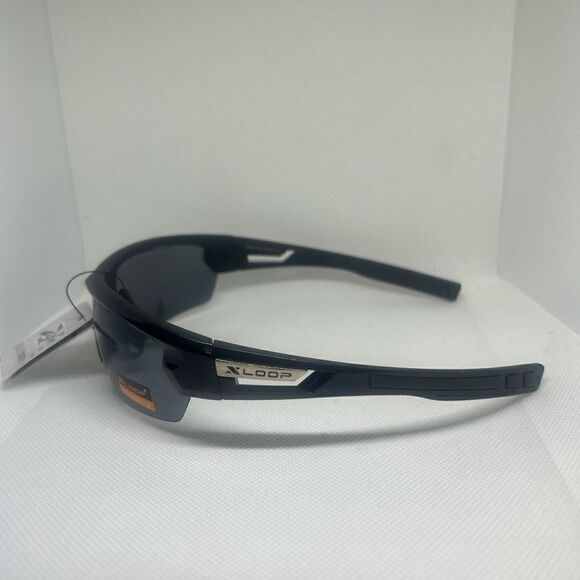X-Loop Wrap Semi-Rimless Mens Shades Sunglasses - Picture 3 of 3